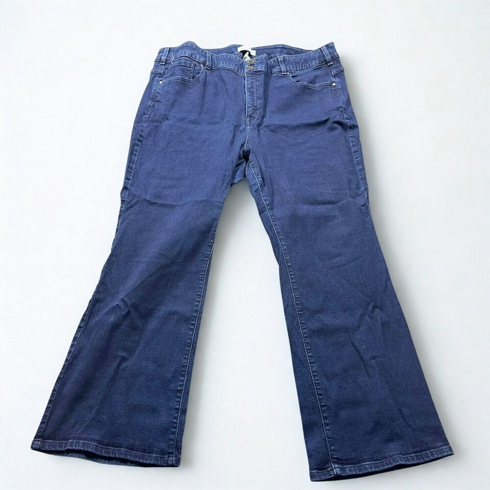 Lane Bryant Jeans Women 26S Straight Leg Dark Wash Stretch Denim Mid Rise